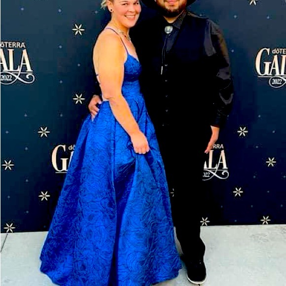 David's Bridal Dresses & Skirts - Blue formal gown with pockets